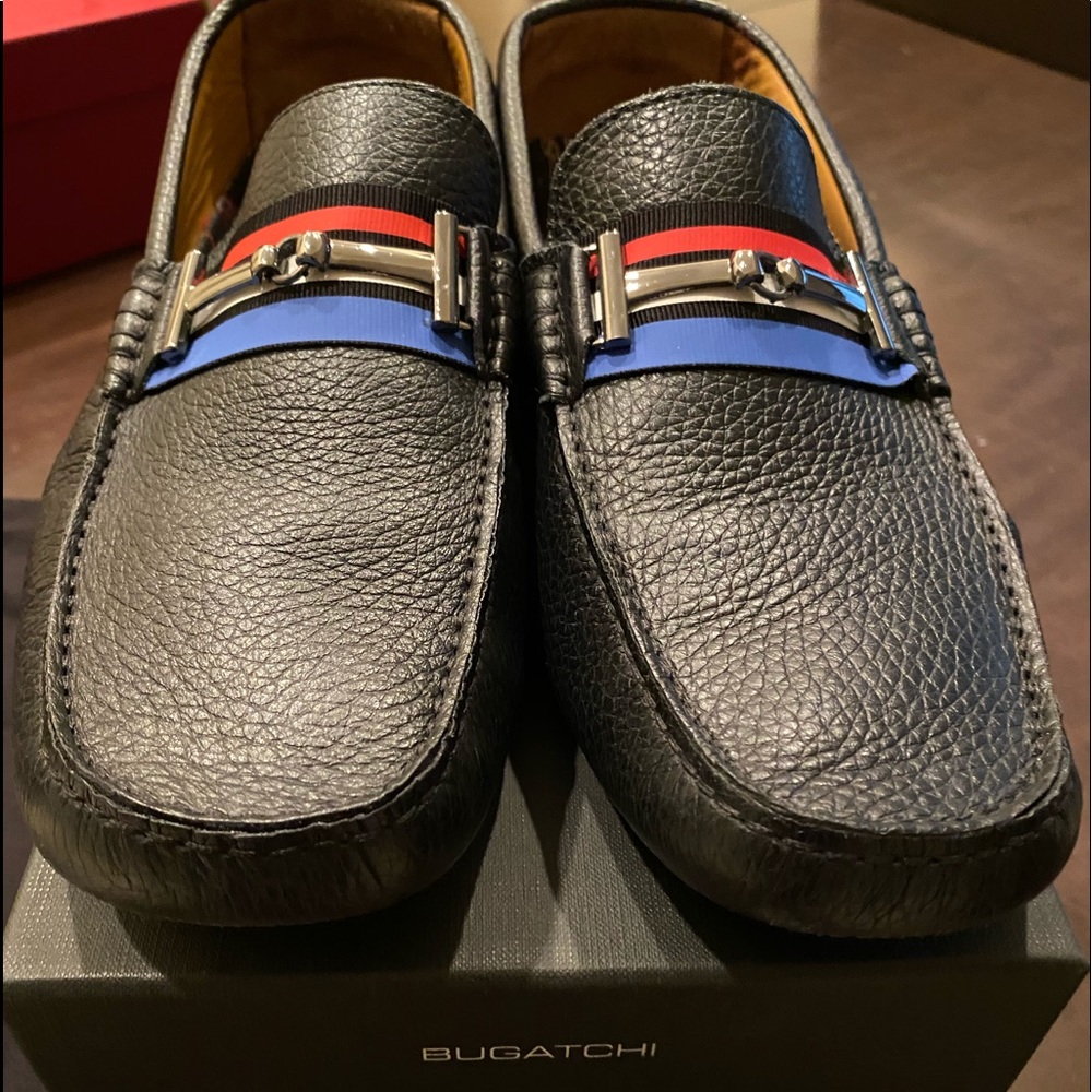 Bugatchi Full grain leather driver. Made in Italy.
